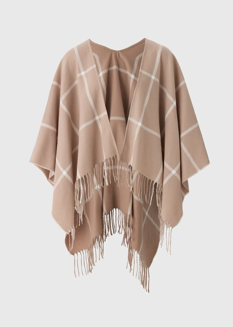 Matalan Women's Oversized Taupe Shawl
