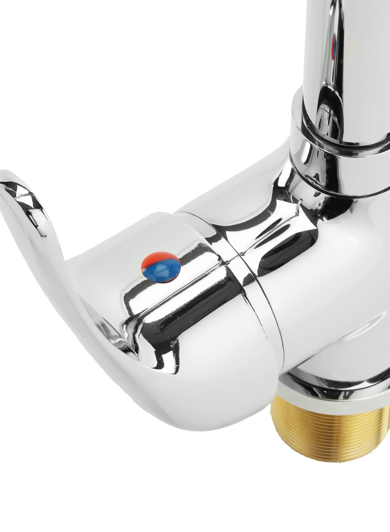 GEEPAS Single Lever Sink Mixer with Brass Deck Mounted Tap for Kitchen and Bathroom - Image 3