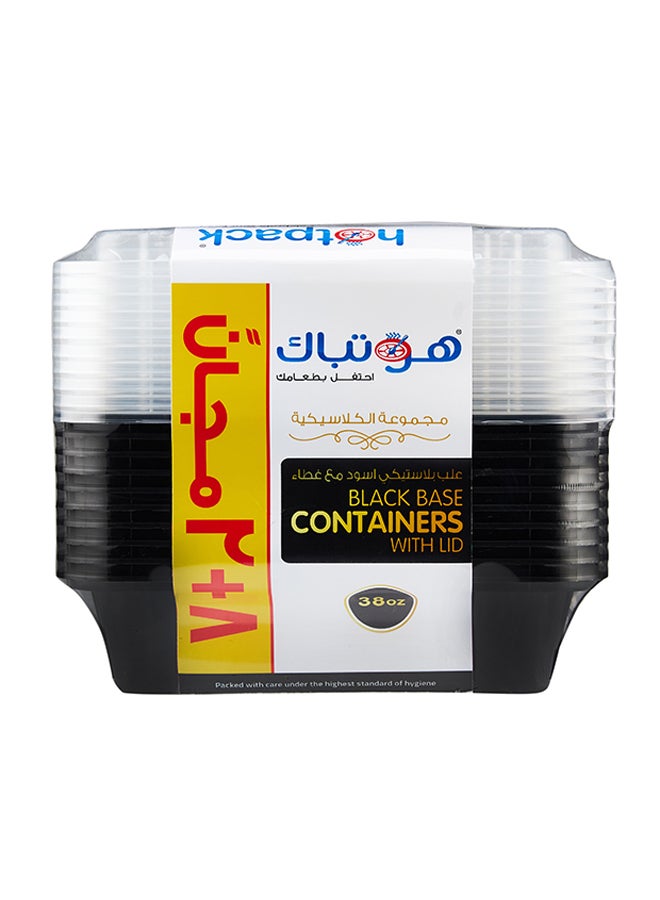 Hotpack Base Containers Rectangular With Lid 10 Pieces - Image 2