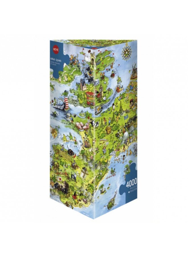 Heye ألعاب الألغاز المتحدة التنين في أوروبا، 4000 قطعة - Image 2