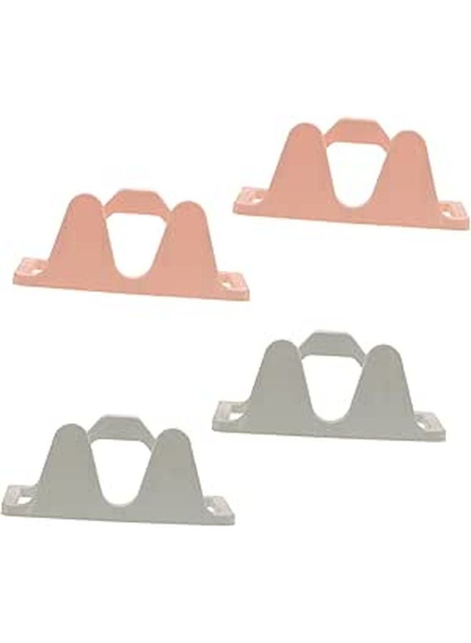 Pink Wall Mounted Slipper Rack Self Adhesive No Drilling Shoe Organizer Entryway Storage - Image 1