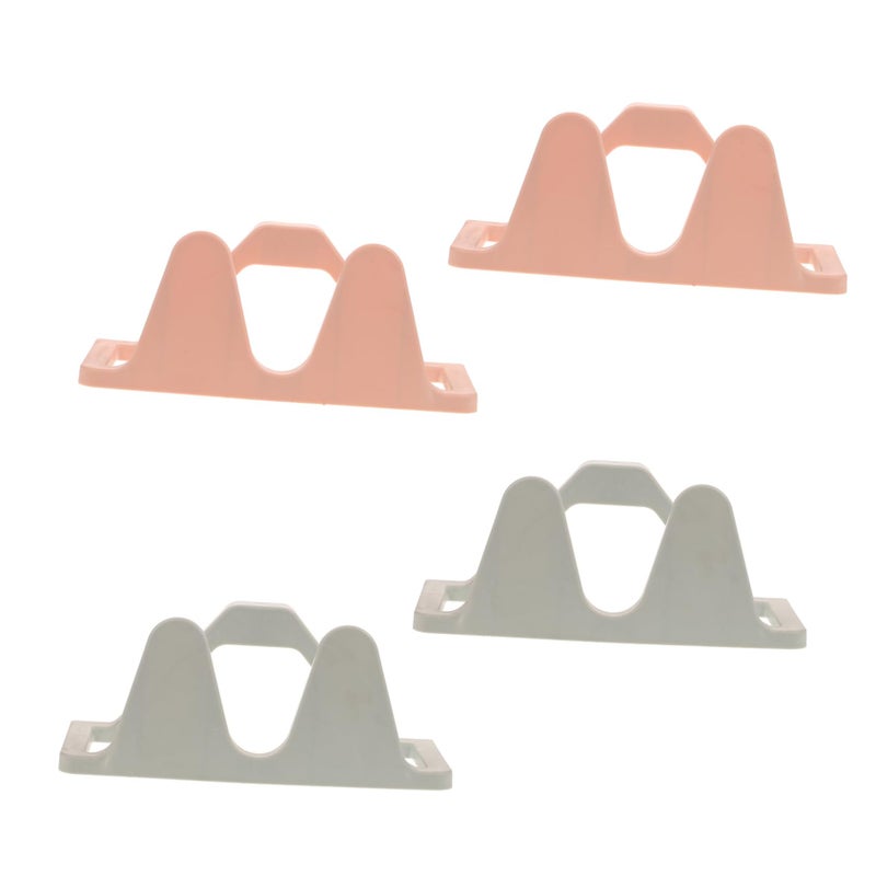 Pink Wall Mounted Slipper Rack Self Adhesive No Drilling Shoe Organizer Entryway Storage - Image 2