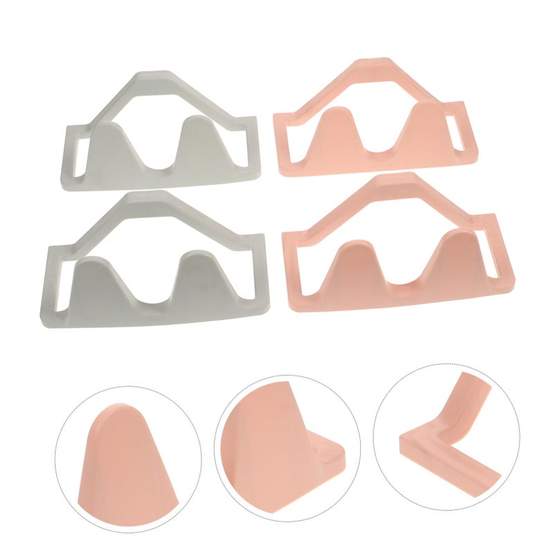 Pink Wall Mounted Slipper Rack Self Adhesive No Drilling Shoe Organizer Entryway Storage - Image 5