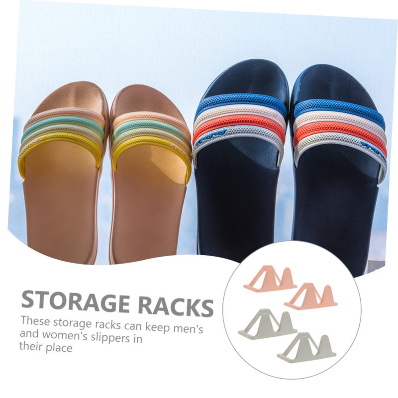 Pink Wall Mounted Slipper Rack Self Adhesive No Drilling Shoe Organizer Entryway Storage - Image 4