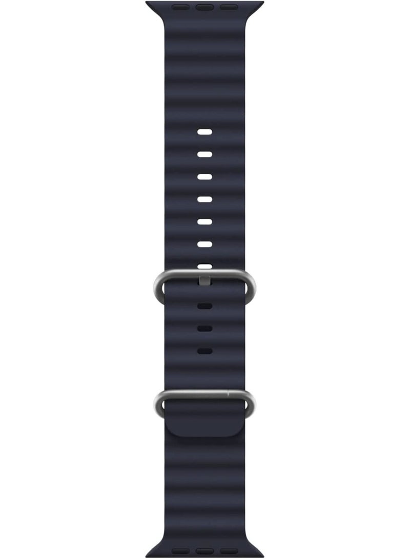 Apple Watch Band Ultra 49mm 45mm 44mm 42mm, Adjustable Loop with Buckle Soft Stretchy Silicone Sports Band for iWatch Series SE 8 7 6 5 4 3 2 1 Men Women, Midnight - Image 4