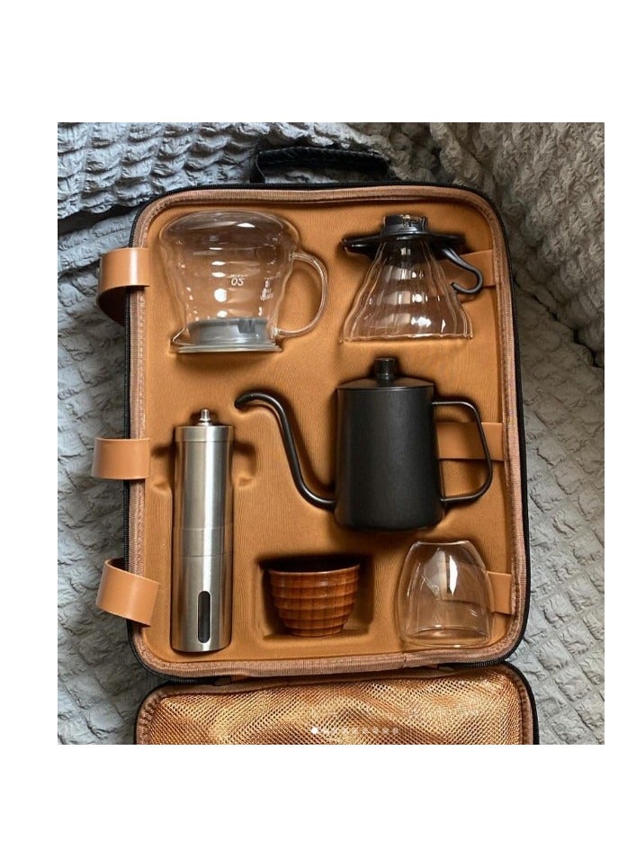 دروب شنطة القهوه المختصة حقيبة ادوات القهوة V60 المختصة الة قهوة طقم يحتوي على 13 قطع - Image 4
