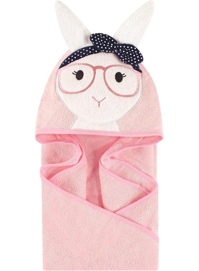 Little Treasure Unisex Baby Cotton Animal Face Hooded Towel, Hip Bunny, One Size - Image 2