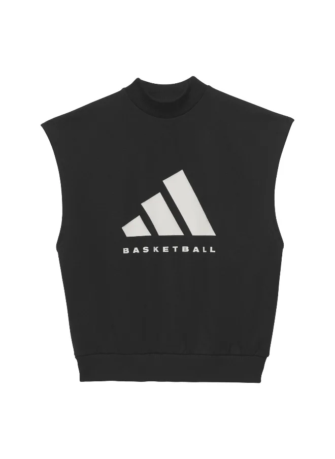 Adidas Adidas One Bb Sl Ss Black Basketball Sweatshirts For Unisex Xs
