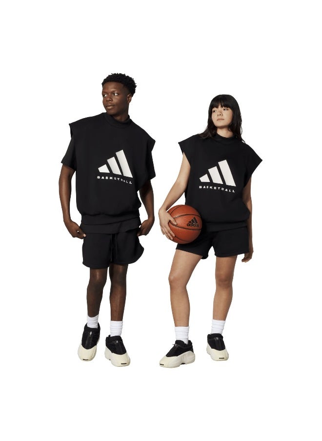 Adidas Adidas One Bb Sl Ss Black Basketball Sweatshirts For Unisex Xs  - Image 5