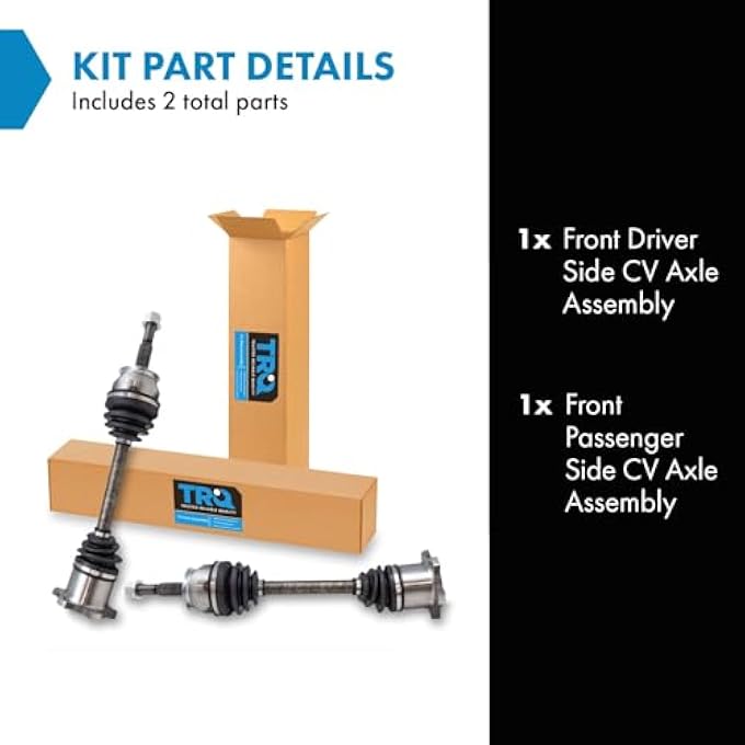 ريحني مجموعة TRQ كاملة كاملة لمحور CV الأمامي يمين من الزوج ثنائي القطعتين ل 20042015 نيسان تايتان 20042015 أرمادا 20042010 إنفينيتي QX56 - Image 3