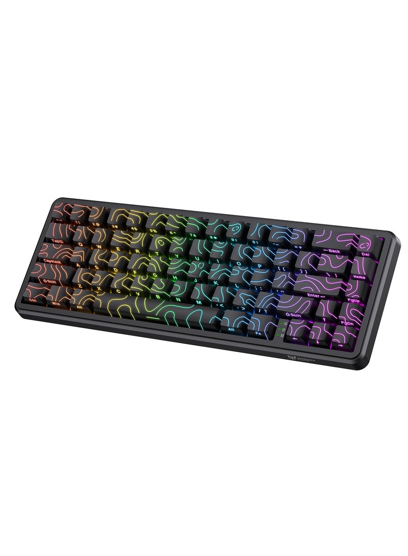 onikuma G67 Magnetic Axis Mechanical Keyboard Contour Line Side Engraved Wired RGB Gaming Keyboard Low Latency 8K Polling Rate Magnetic axis  - Image 1