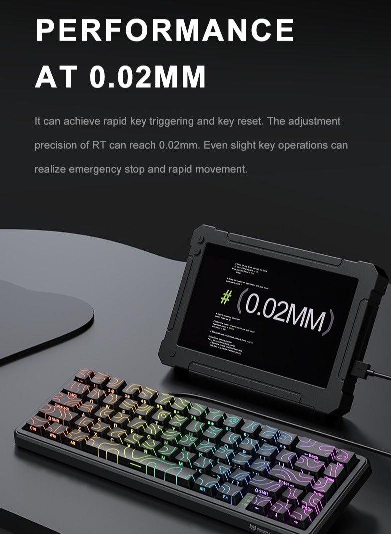 onikuma G67 Magnetic Axis Mechanical Keyboard Contour Line Side Engraved Wired RGB Gaming Keyboard Low Latency 8K Polling Rate Magnetic axis  - Image 2