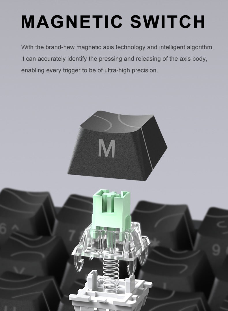 onikuma G67 Magnetic Axis Mechanical Keyboard Contour Line Side Engraved Wired RGB Gaming Keyboard Low Latency 8K Polling Rate Magnetic axis  - Image 3