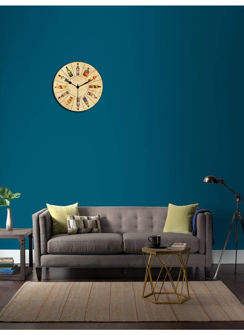 KARTIK Kartik Abstract Themed Wood Wall Clock (Beige, 11 x 11 inch)  - Image 2