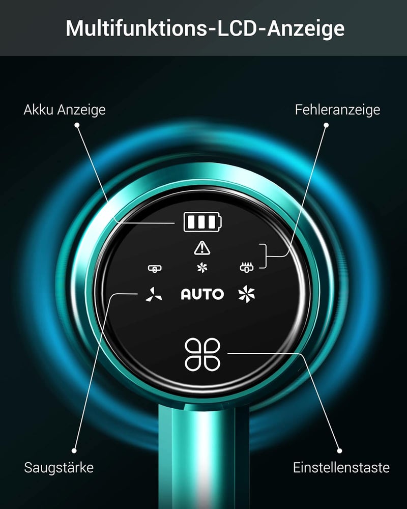 أولتينيك مكنسة كهربائية لاسلكية Ultenic U11 Pro، قوة شفط تصل إلى 25 كيلوباسكال، مدة عمل تصل إلى 50 دقيقة، تحكم باللمس، سهولة في تفريغ القمامة، شحن سريع، مكنسة متعددة الاستخدامات مناسبة للسجاد وشعر الحيوانات الأليفة والأرضيات الصلبة. - Image 5