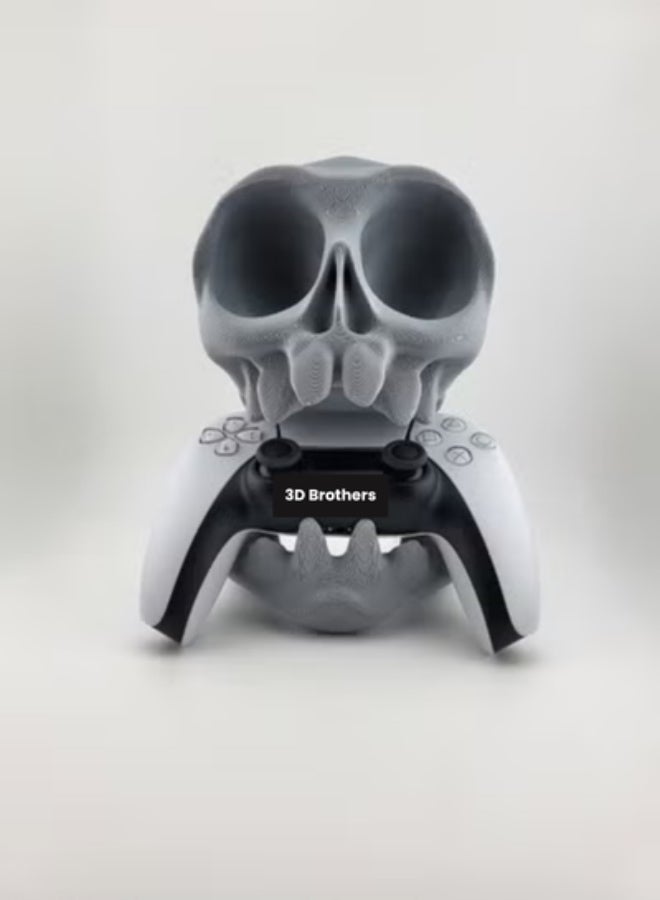 أخوة ثلاثي الأبعاد حامل على شكل جمجمة لوضع وحدات تحكم PS5/PS4 وسماعات الرأس على الحائط أو المكتب - Image 3