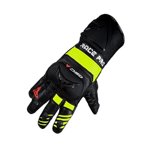 DSG Race Pro Sport Riding Gloves : Yellow Fluo (Size-2XLarge) - Image 1