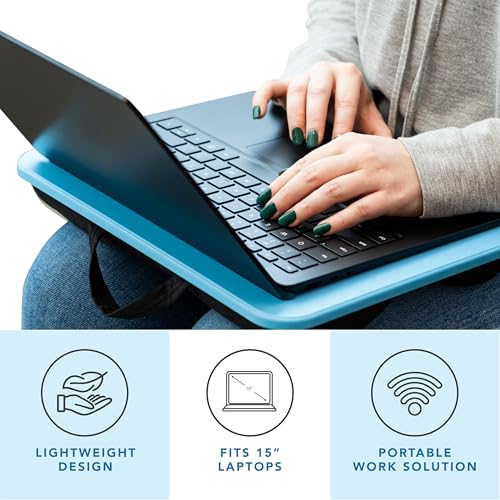 LAPGEAR Compact Lap Desk - Fits up to 15 Inch Laptops - Alaskan Blue - Style No. 43103 - Image 2