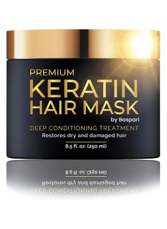 Premium Keratin Hair Mask - Professional Treatment For Hair Repair, Nourishment & Beauty - Hair Mask - Vitamin Complex For All Hair Types - With Omega 3, 9, Vitamin E - Protein Nourishment Mask