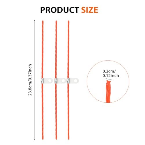 THTEN WA0010 WA0004 Edger Spool Replacement for Worx WG154 WG155 WG175 WG180 WG163 Weed Wacker Eater String with WA6531 GT Spool Cover 50006531 String Trimmer Refills 10ft 0.065"(6 Spool, 2 Cap) - Image 2