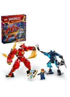 LEGO 71808 Ninjago Kai’S Elemental Fire Mech, Ninja Toy For Kids With Customisable Red Figure And Kai And Zane Minifigures, Battle Set Gift For Boys And Girls Aged 7 Years Old And Over (322 Pieces)  - Image 1