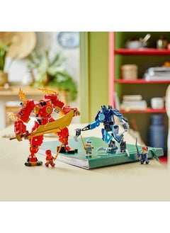 LEGO 71808 Ninjago Kai’S Elemental Fire Mech, Ninja Toy For Kids With Customisable Red Figure And Kai And Zane Minifigures, Battle Set Gift For Boys And Girls Aged 7 Years Old And Over (322 Pieces)  - Image 5