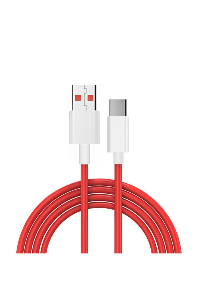 كابل شحن USB C متوافق مع Oneplus، كابل شاحن سريع من نوع C متوافق مع OnePlus 13/13R 12/12R/ 11 /10 Pro/10T/ 9/9R/ 8/8T 7/7T 6/6T Nord N20/N10/N30/N300/N100/N200/CE (3.3 قدم)  - Image 3