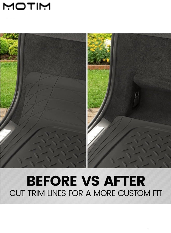 Heavy Duty Car Cargo Liner Trunk Mat 139*112 cm, No-slip Car Back Floor Mat, All Weather Trunk Protection, Universal Fit Car Flooring, Trim To Fit & Durable Protection for Car Suv Sedan