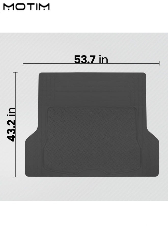 Heavy Duty Car Cargo Liner Trunk Mat 139*112 cm, No-slip Car Back Floor Mat, All Weather Trunk Protection, Universal Fit Car Flooring, Trim To Fit & Durable Protection for Car Suv Sedan