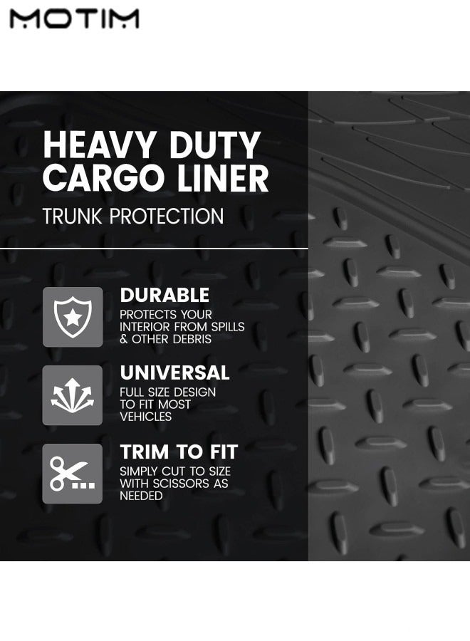 Heavy Duty Car Cargo Liner Trunk Mat 139*112 cm, No-slip Car Back Floor Mat, All Weather Trunk Protection, Universal Fit Car Flooring, Trim To Fit & Durable Protection for Car Suv Sedan