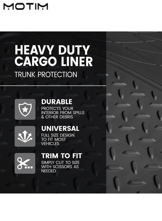 Motim Heavy Duty Car Cargo Liner Trunk Mat 138*110cm, No-slip Car Back Floor Mat, All Weather Trunk Protection, Universal Fit Car Flooring, Trim To Fit & Durable Protection for Car Suv Sedan - Image 4