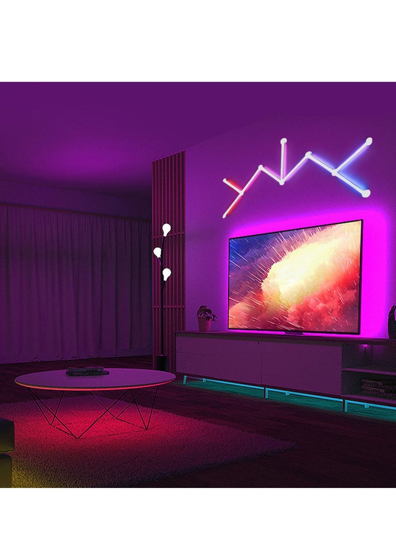 Furtey - Royal Smart LED Wall Waterfall - 9 Line RGBIC Sync with Alexa/Google, 16M Colors & Music Modes for Majlis/Gaming Rooms | IP65 Waterproof Light Bars - Image 1