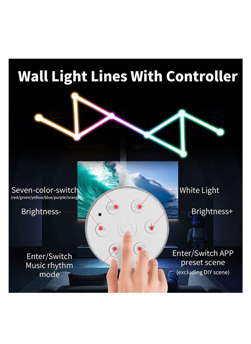 Furtey - Royal Smart LED Wall Waterfall - 9 Line RGBIC Sync with Alexa/Google, 16M Colors & Music Modes for Majlis/Gaming Rooms | IP65 Waterproof Light Bars - Image 1