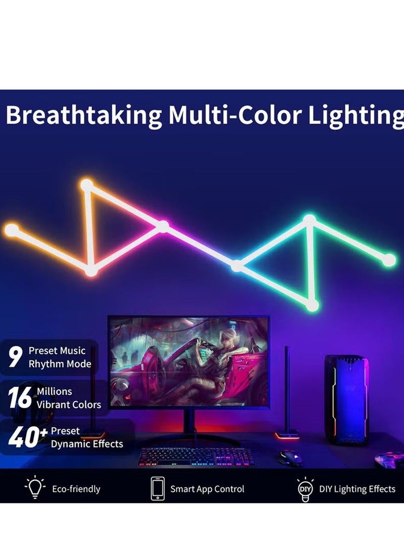 Furtey - Royal Smart LED Wall Waterfall - 9 Line RGBIC Sync with Alexa/Google, 16M Colors & Music Modes for Majlis/Gaming Rooms | IP65 Waterproof Light Bars - Image 1