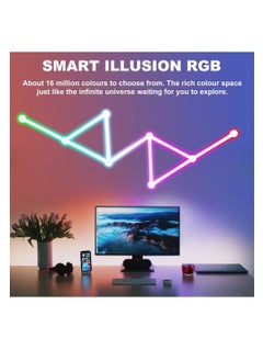 Furtey Royal Smart LED Wall Waterfall - 9 Line RGBIC Sync with Alexa/Google, 16M Colors & Music Modes for Majlis/Gaming Rooms | IP65 Waterproof Light Bars  - Image 2