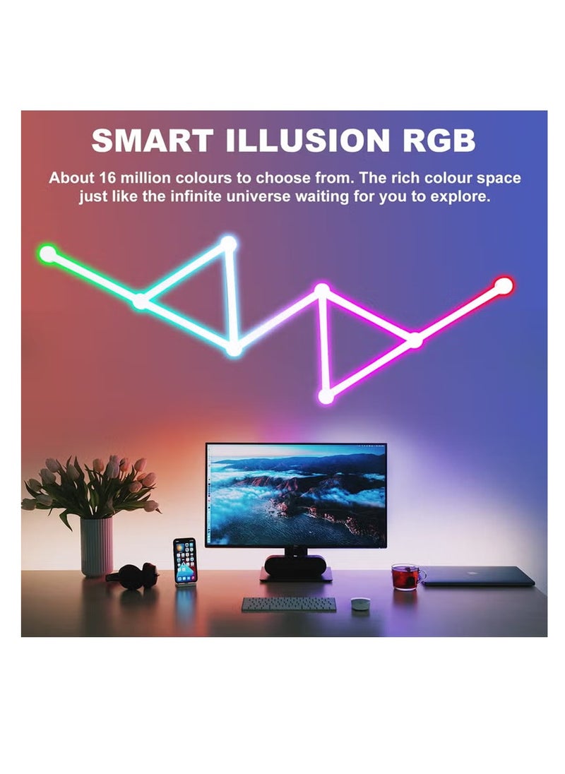 Furtey - Royal Smart LED Wall Waterfall - 9 Line RGBIC Sync with Alexa/Google, 16M Colors & Music Modes for Majlis/Gaming Rooms | IP65 Waterproof Light Bars - Image 1