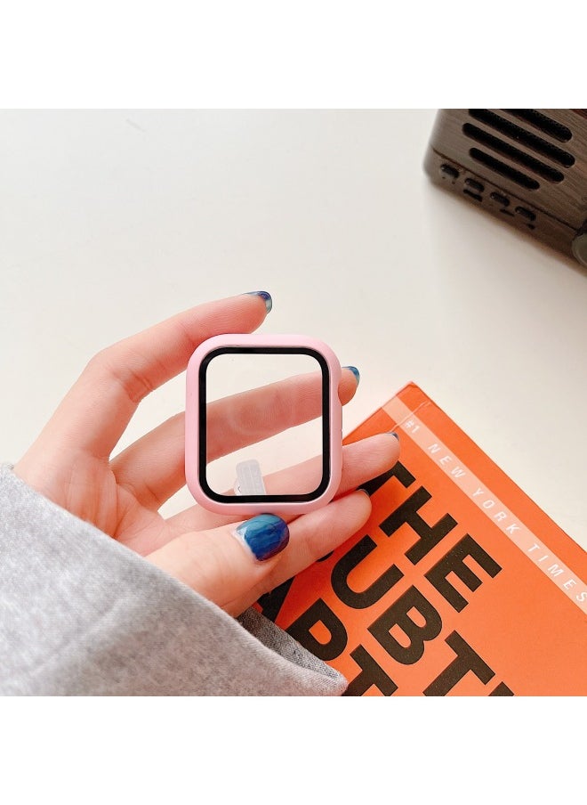 Suitable For Apple Watch Pc Plastic Protective Case Solid Color Integrated Protective Case Iwatch34567SE8 Representative Shell-Color:Women-Appearance Size:38mm Carton Packaging