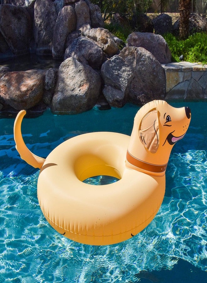 GoFloats قارب مطاطي قابل للنفخ على شكل كلب من GoFloats، استمتع بالطفو بأناقة (للكبار والصغار) - Image 3