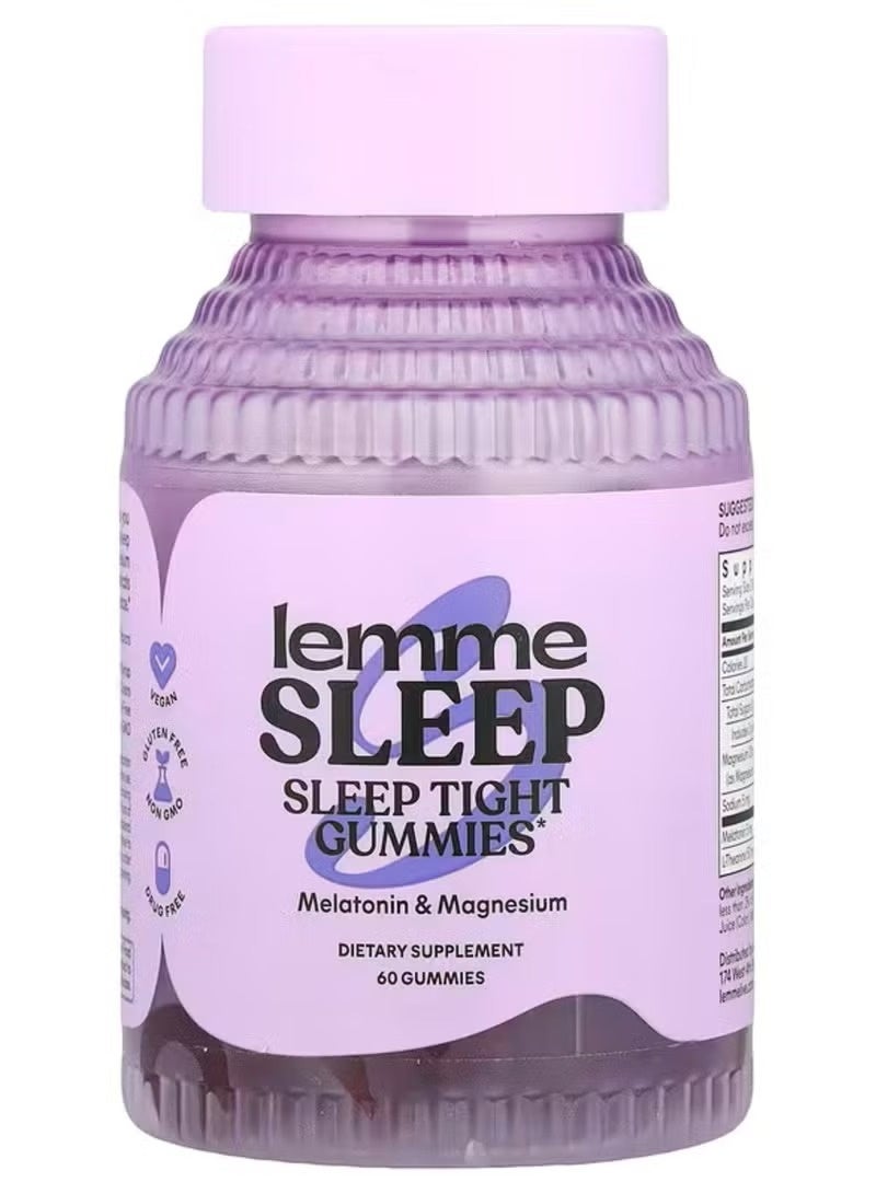 ليمي  ليمي، علكات "سليب تايت" (Sleep Tight) للمساعدة على النوم، بنكهة التوت، 60 قطعة - Image 1