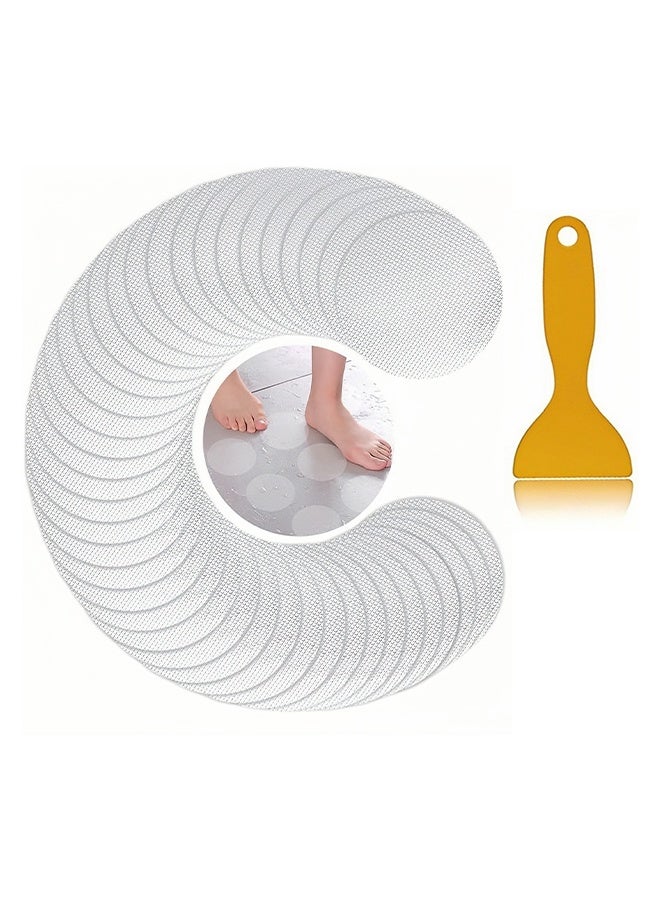 غنافوتو ملصقات حوض الاستحمام المانعة للانزلاق، ملصقات الدش المانعة للانزلاق، أقراص أمان لاصقة للأحواض الزلقة وأرضيات غرف الاستحمام والسلالم، 3.2 بوصة × 24 قطعة - Image 1