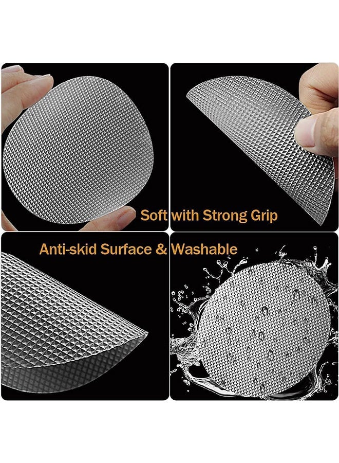 غنافوتو ملصقات حوض الاستحمام المانعة للانزلاق، ملصقات الدش المانعة للانزلاق، أقراص أمان لاصقة للأحواض الزلقة وأرضيات غرف الاستحمام والسلالم، 3.2 بوصة × 24 قطعة - Image 3