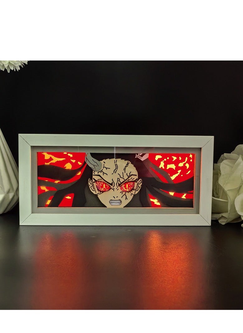 Generic Demon Slayer: Kimetsu no Yaiba Paper Cut Sculpture Night Light, Anime   Nezuko Kamado Paper Cut Sculpture Night Light,Dual Power (AC/Battery), 16 Colors with Brightness Adjustment， Remote Control Over 15m  - Image 2