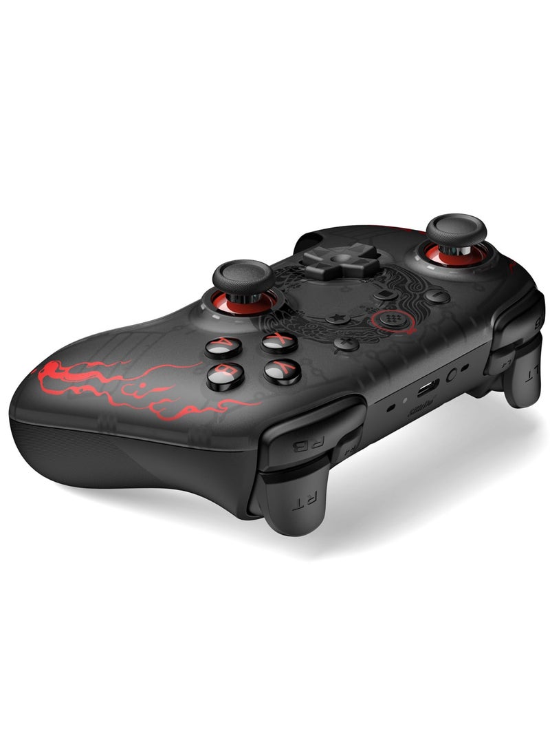 8بت دو وحدة التحكم اللاسلكية Ultimate 2C لنظام ويندوز PC وأندرويد، مع عصي تحكم بتقنية Hall Effect وزر تشغيل بتقنية Hall، تردد استعلام 1000 هرتز، وأزرار L4/R4 قابلة لإعادة التعيين - أسود أسطورة: ووكينغ - Image 2