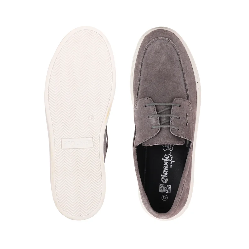 Red Chief Comfortable Genuine Leather Sneaker For Men | Rc4010 Grey