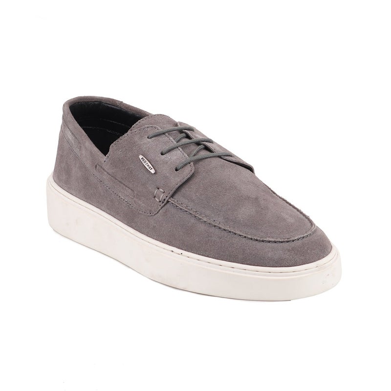 Red Chief Comfortable Genuine Leather Sneaker For Men | Rc4010 Grey - Image 3
