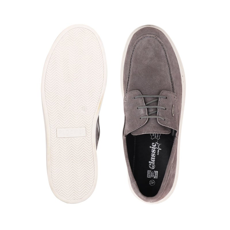 Red Chief Comfortable Genuine Leather Sneaker For Men | Rc4010 Grey - Image 2