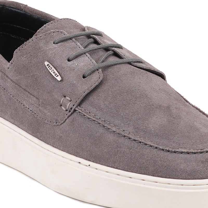 Red Chief Comfortable Genuine Leather Sneaker For Men | Rc4010 Grey - Image 4
