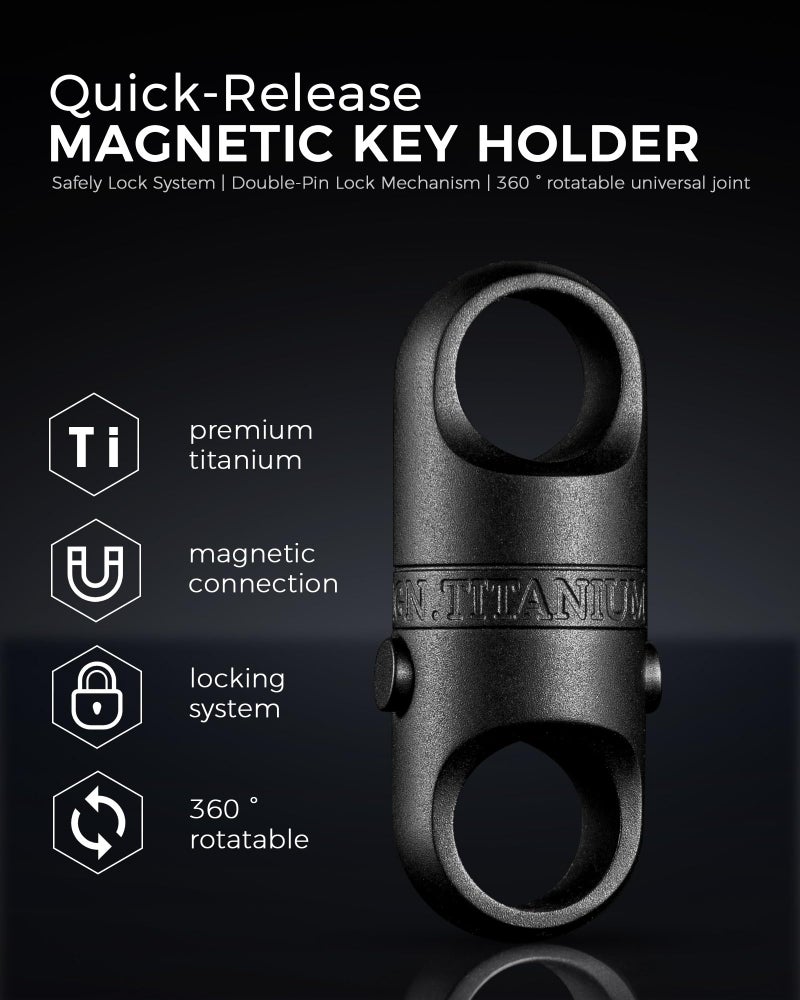 FEGVE Magnetic Quick Release Keychain â€“ One-Hand Detachable Magnet Connector with Secure Lock for Valet & EDC Use - Image 5