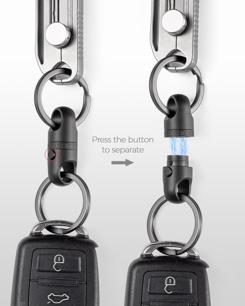 FEGVE Magnetic Quick Release Keychain â€“ One-Hand Detachable Magnet Connector with Secure Lock for Valet & EDC Use - Image 2