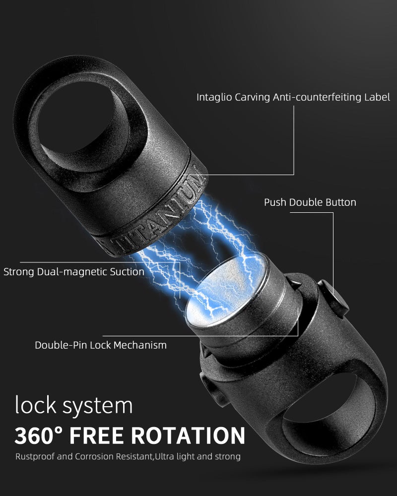 FEGVE Magnetic Quick Release Keychain â€“ One-Hand Detachable Magnet Connector with Secure Lock for Valet & EDC Use - Image 4